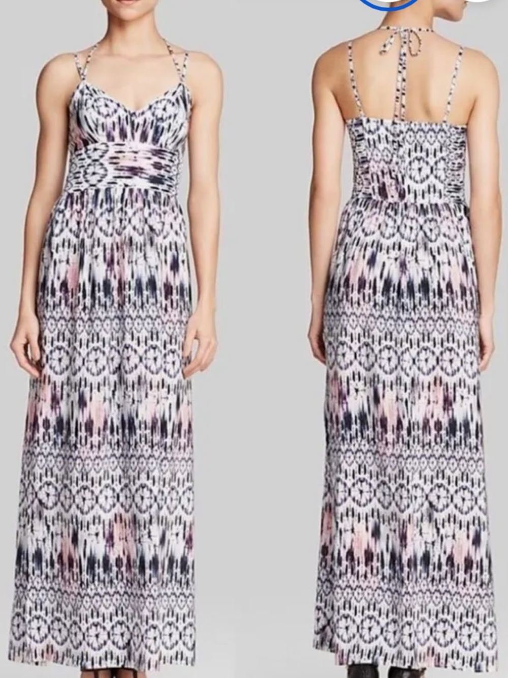 Amanda Uprichard Silk Shell Print Maxi Dress size M